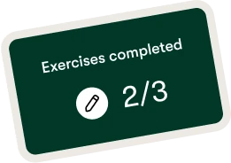 Exercises completed: 2 of 3